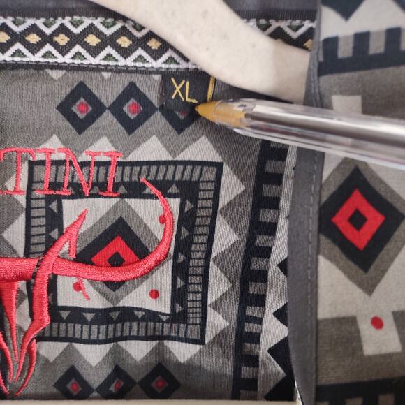 Platini Western Snap Button Long Sleeve Shirt, Size XL - Picture 7 of 10